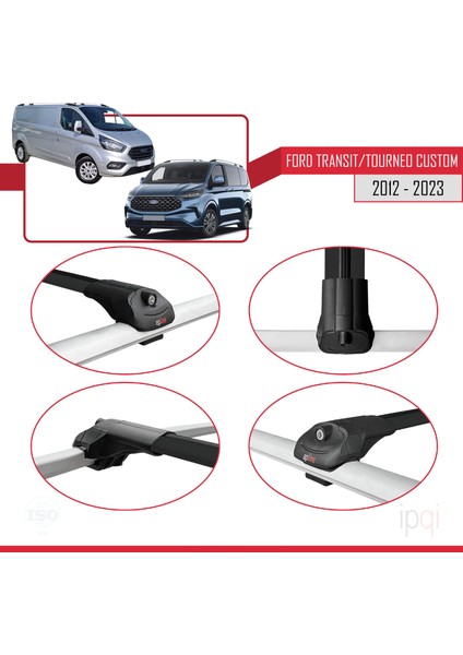 Ford Transit/tourneo Custom 2012-2023 Arası ile Uyumlu Ace-1 Ara Atkı Tavan Barı Siyah 3 Adet fırsatları