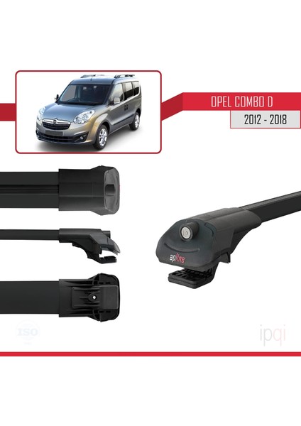 Opel Combo D 2012-2018 Arası ile Uyumlu Ace-1 Ara Atkı Tavan Barı Siyah 2 Adet modelleri