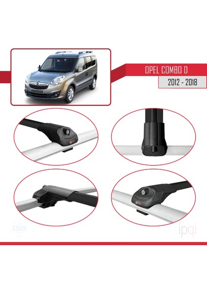 Opel Combo D 2012-2018 Arası ile Uyumlu Ace-1 Ara Atkı Tavan Barı Siyah 2 Adet fırsatları