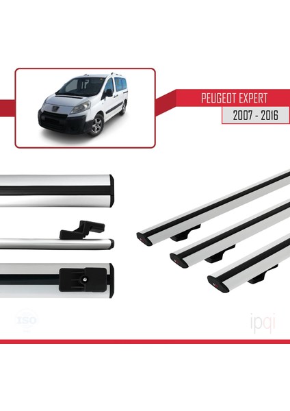 Peugeot Expert 2 2007-2016 Arası ile Uyumlu Basıc Model Ara Atkı Tavan Barı Gri 3 Adet modelleri