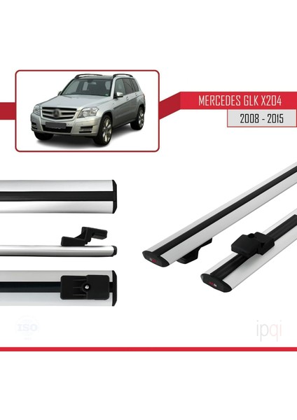 Mercedes Glk Class (X204) 2008-2015 Arası ile Uyumlu Basıc Model Ara Atkı Tavan Barı Gri 2 Adet modelleri