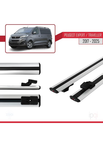 Peugeot Expert 3 Traveller 2017 ve Sonrası ile Uyumlu Basıc Model Ara Atkı Tavan Barı Gri 2 Adet modelleri