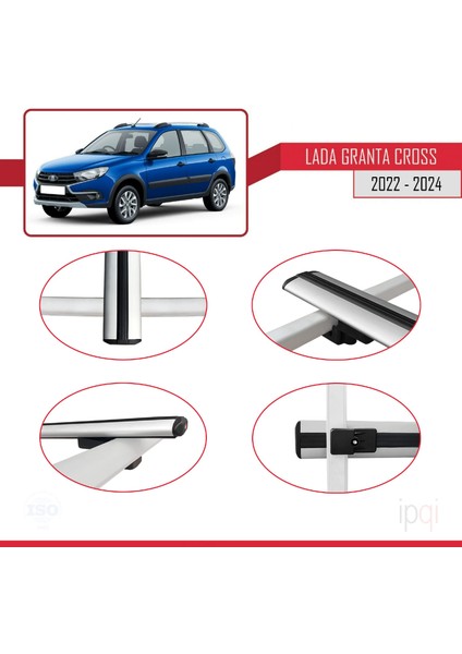 Lada Granta Cross 2022 ve Sonrası ile Uyumlu Basıc Model Ara Atkı Tavan Barı Gri 3 Adet fırsatları