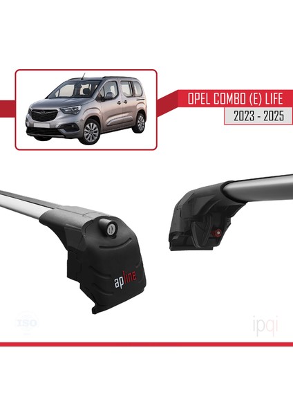 Opel Combo E Life 2023 ve Sonrası ile Uyumlu Ace-2 Ara Atkı Tavan Barı Gri 2 Adet fırsatları
