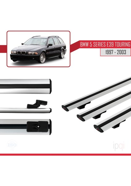 Bmw 5 Serisi (E39) Touring 1997-2003 Arası ile Uyumlu Basıc Model Ara Atkı Tavan Barı Gri 3 Adet modelleri