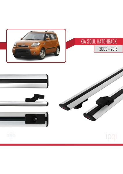 Kia Soul (Am) Hb 2009-2013 Arası ile Uyumlu Basıc Model Ara Atkı Tavan Barı Gri 2 Adet modelleri