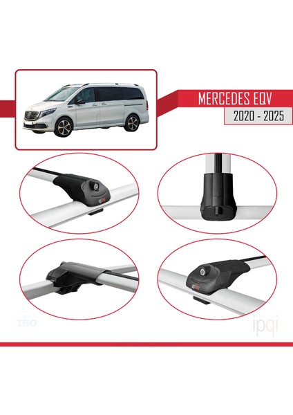 Mercedes Eqv (W447) 2020 ve Sonrası ile Uyumlu Ace-1 Ara Atkı Tavan Barı Gri 4 Adet fırsatları