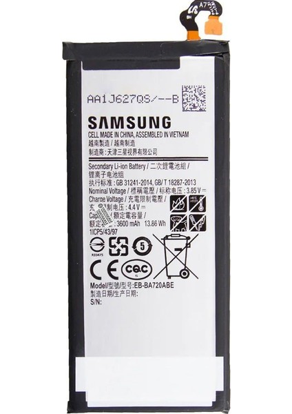 Samsung Galaxy A7 2017 SM-A720 Batarya Pil - orijinal