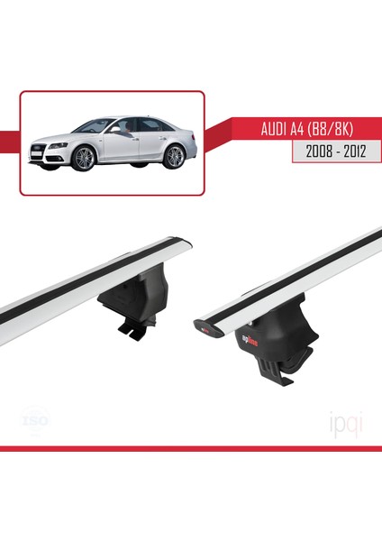 A4 (B8) Pre-Facelift 2008-2012 Arası ile Uyumlu Ace-4 Ara Atkı Tavan Barı Gri 2 Adet