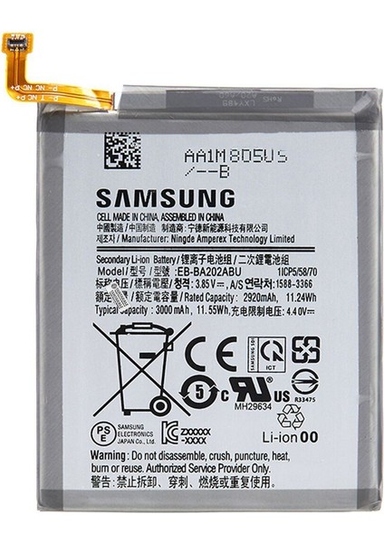 Samsung Galaxy A20E SM-A202 Batarya Pil - orijinal