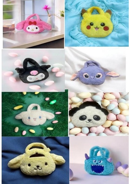 Sevimli Peluş Ayıcık Kuromi Pikachu Çanta (1 Adet)