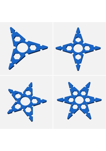 Customizable Ninja Star (Snowflake?) Fidget Spinner Sadece Plastik Aparattır