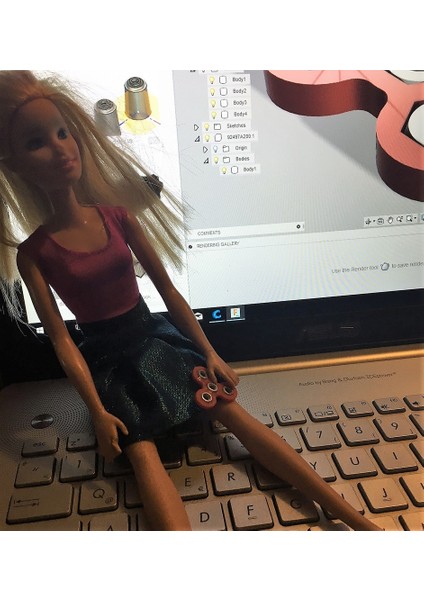 BYR3D Barbie Size Mini Fidget Spinner