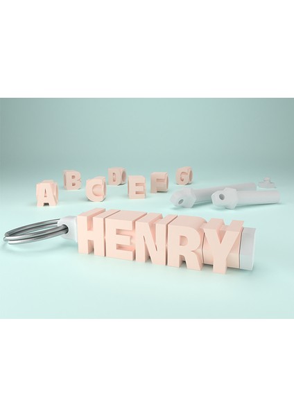 Customizable Fidget Name Keychain Spinner Sadece Plastik Aparattır