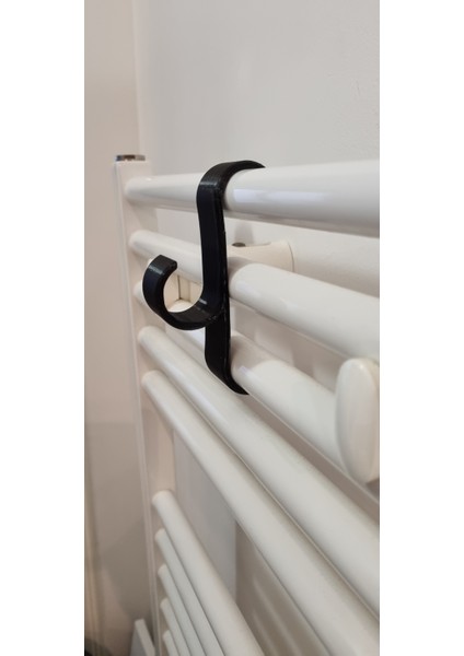 Banyo Radyatör Kancası, Havlupan Kancası, Askı Siyah 83997386 Sadece Plastik Aparattır