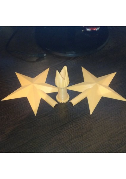 Noel Ağacı Yıldızı 3D Model + Bacak 3D852275 Sadece Plastik Aparattır