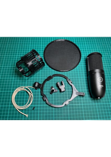 120 Mikrofon Örümcek ve Pop Filtresi 3D857067 Sadece Plastik Aparattır