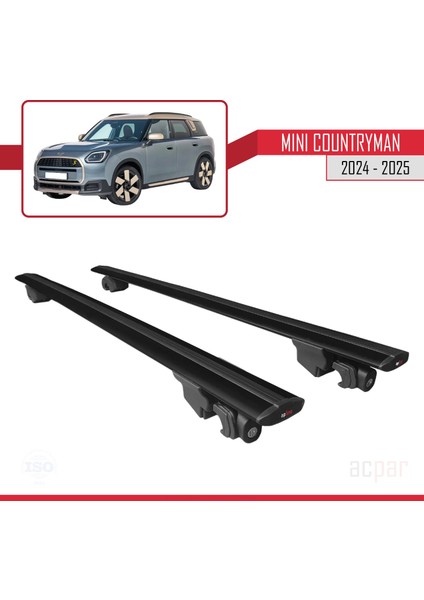 Mini Countryman 2024-2025 Arası ile Uyumlu Hook Model Ara Atkı Tavan Barı Siyah 2 Adet fırsatları