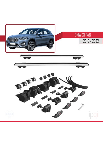 Bmw X1 (F48) 2016-2022 Arası ile Uyumlu Hook Model Ara Atkı Tavan Barı Gri 2 Adet indirimleri