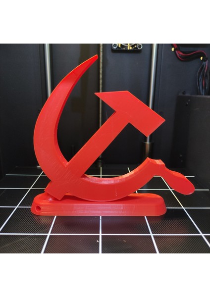 BYR3D Bir Stand Üzerinde Çekiç ve Orak 3D860344