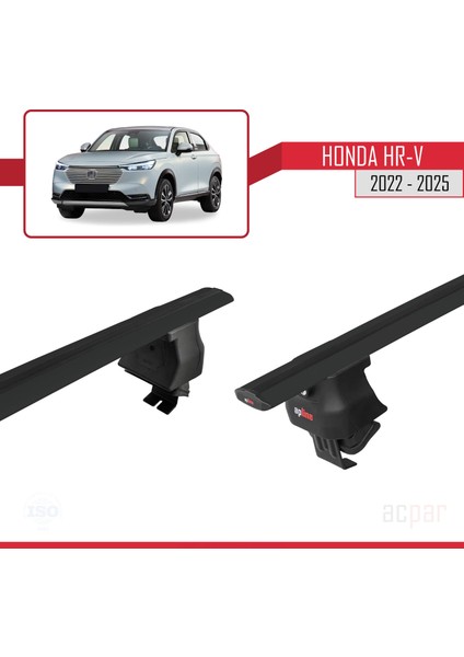 Honda Hr-V 3 2022 ve Sonrası ile Uyumlu Ace-4 Ara Atkı Tavan Barı Siyah 2 Adet
