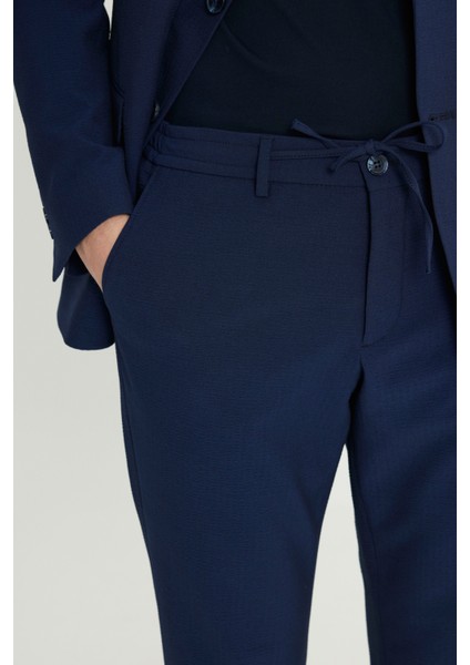 Slim Fit Dar Kesim Kırlangıç Yaka Gofre Desenli Kapak Cepli Esnek Takım Elbise indirimleri