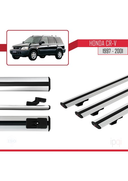 Honda Cr-V 1997-2001 Arası ile Uyumlu Basıc Model Ara Atkı Tavan Barı Gri 3 Adet modelleri
