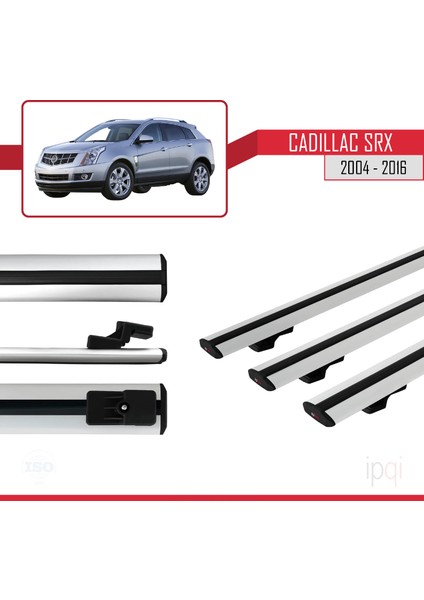 Cadillac Srx 2004-2016 Arası ile Uyumlu Basıc Model Ara Atkı Tavan Barı Gri 3 Adet modelleri