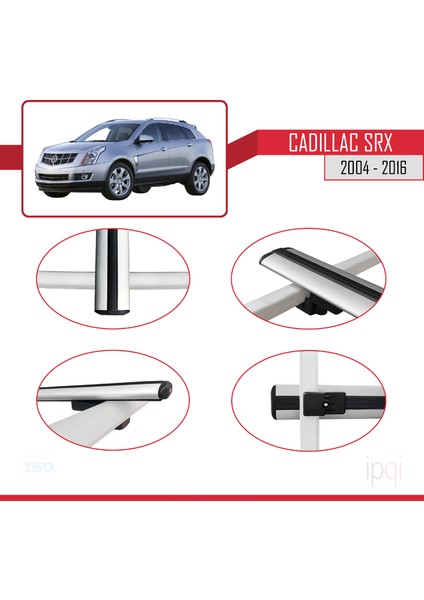 Cadillac Srx 2004-2016 Arası ile Uyumlu Basıc Model Ara Atkı Tavan Barı Gri 3 Adet fırsatları
