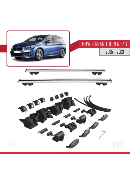 Bmw 2 Serisi (F46) Gran Tourer 2015-2021 Arası ile Uyumlu Hook Model Ara Atkı Tavan Barı Gri 2 Adet indirimleri