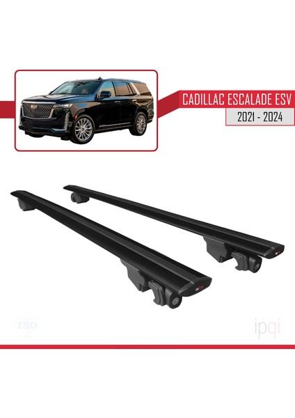 Cadillac Escalade Esv 2021-2024 Arası ile Uyumlu Hook Model Ara Atkı Tavan Barı Siyah 2 Adet