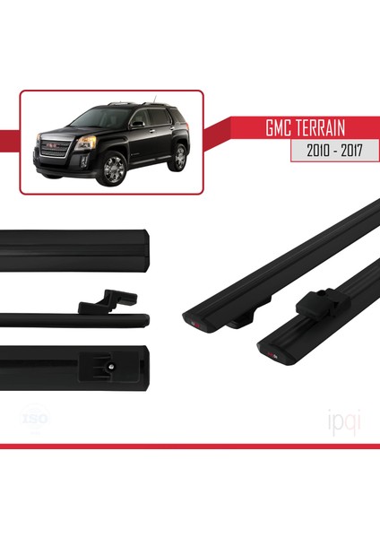 Gmc Terrain 2010-2017 Arası ile Uyumlu Basıc Model Ara Atkı Tavan Barı Siyah 2 Adet