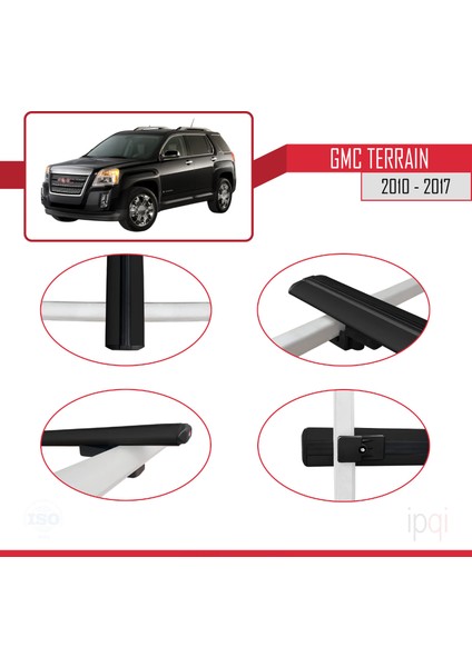 Gmc Terrain 2010-2017 Arası ile Uyumlu Basıc Model Ara Atkı Tavan Barı Siyah 2 Adet