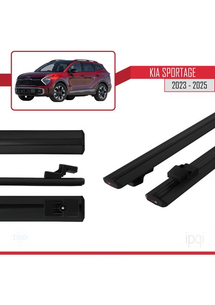 Kia Sportage 2023-2025 Arası ile Uyumlu Basıc Model Ara Atkı Tavan Barı Siyah 2 Adet modelleri