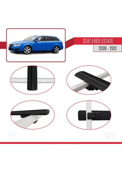 Seat Exeo (3r9) St 2009-2013 Arası ile Uyumlu Basıc Model Ara Atkı Tavan Barı Siyah 2 Adet fırsatları