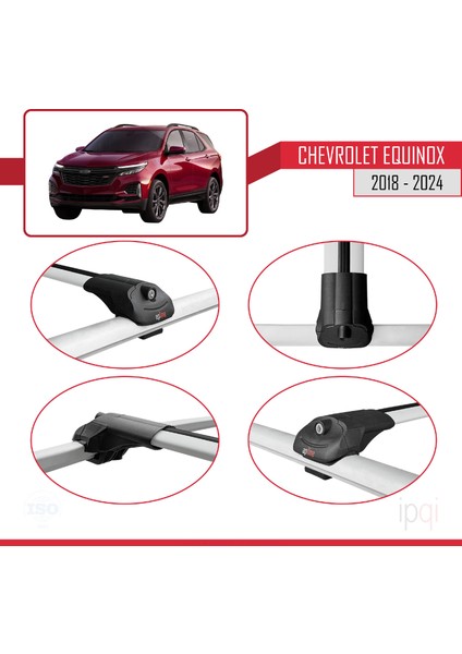 Chevrolet Equinox 2018-2024 Arası ile Uyumlu Ace-1 Ara Atkı Tavan Barı Gri 3 Adet fırsatları