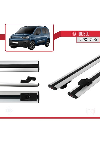 Fiat Doblo 3 2023 ve Sonrası ile Uyumlu Basıc Model Ara Atkı Tavan Barı Gri 2 Adet modelleri