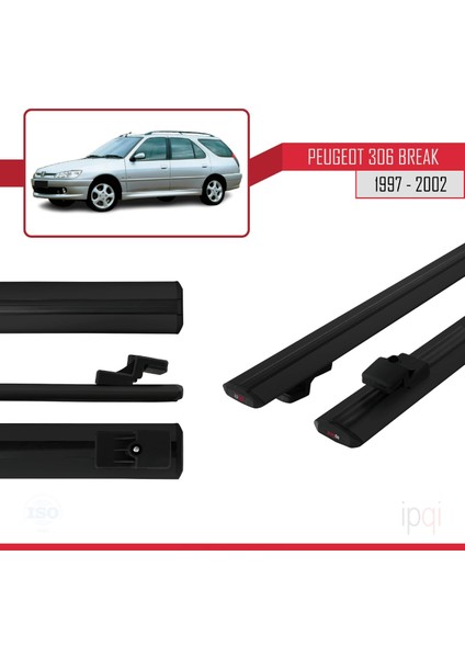 Peugeot 306 Sw 1997-2002 Arası ile Uyumlu Basıc Model Ara Atkı Tavan Barı Siyah 2 Adet modelleri