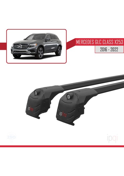 Mercedes Glc Class (X253) 2016-2022 Arası ile Uyumlu Ace-2 Ara Atkı Tavan Barı Siyah 2 Adet modelleri