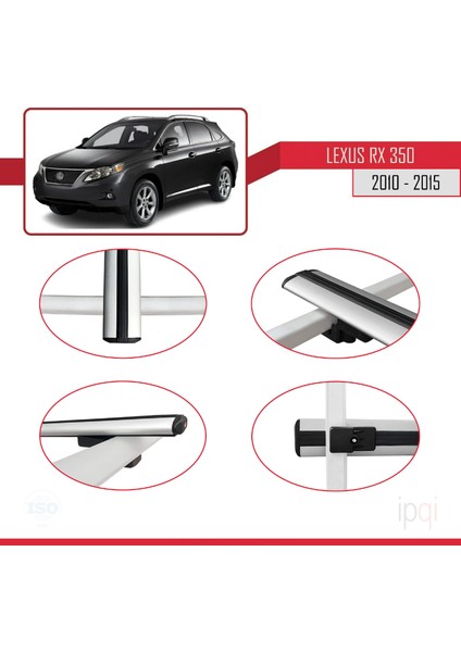 Lexus Rx 3 (AL10) 2010-2015 Arası ile Uyumlu Basıc Model Ara Atkı Tavan Barı Gri 2 Adet fırsatları