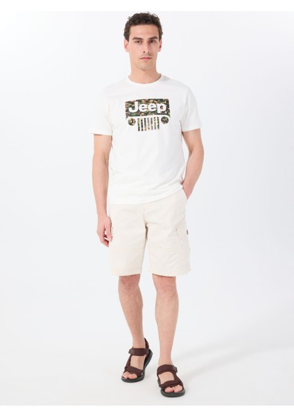 Bisiklet Yaka Baskılı Kırık Beyaz Erkek T-Shirt J5SM-TST7309 fiyatları