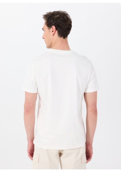 Bisiklet Yaka Baskılı Kırık Beyaz Erkek T-Shirt J5SM-TST7309 indirimleri