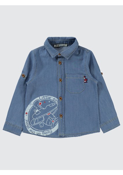 Erkek Çocuk Gömlek 2-5 Yaş Koyu Mavi