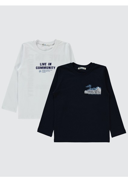 Erkek Çocuk 2'li Sweatshirt 5-13 Yaş Siyah