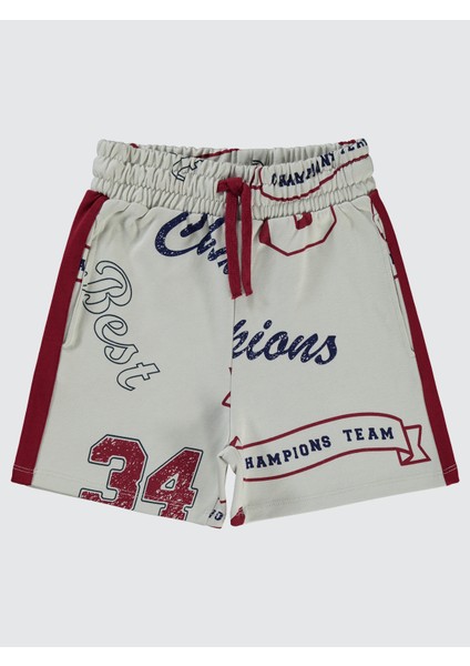 Erkek Çocuk Şort 6-9 Yaş Bordo