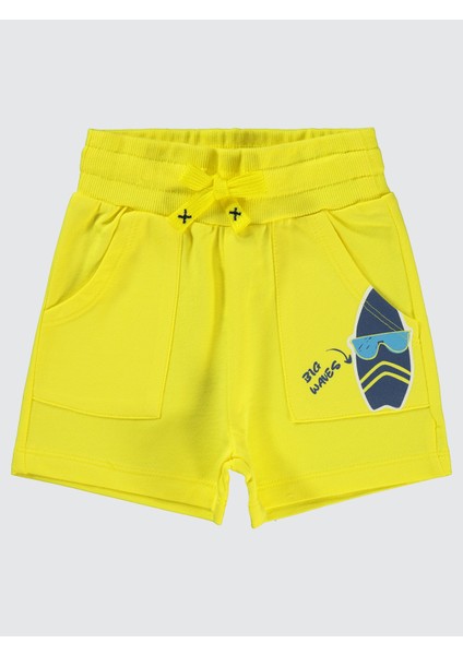Erkek Çocuk Şort 2-5 Yaş Neon Sarı