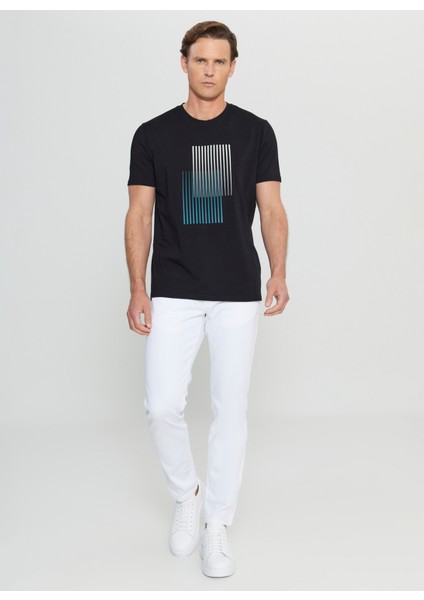 Bisiklet Yaka Baskılı Siyah Erkek T-Shirt ACE091252410_SYH fiyatları