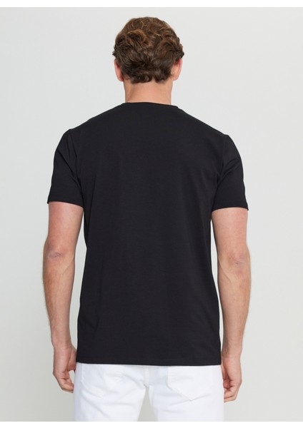 Bisiklet Yaka Baskılı Siyah Erkek T-Shirt ACE091252410_SYH indirimleri