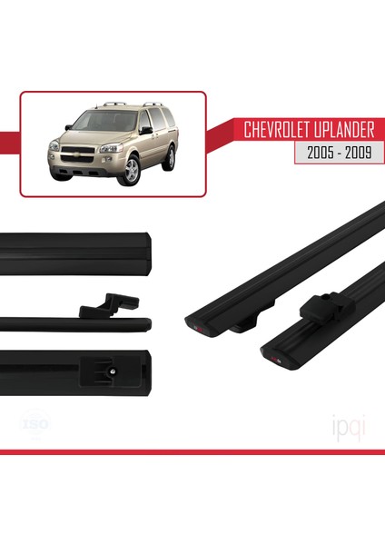 Chevrolet Uplander 2005-2009 Arası ile Uyumlu Basıc Model Ara Atkı Tavan Barı Siyah 2 Adet modelleri