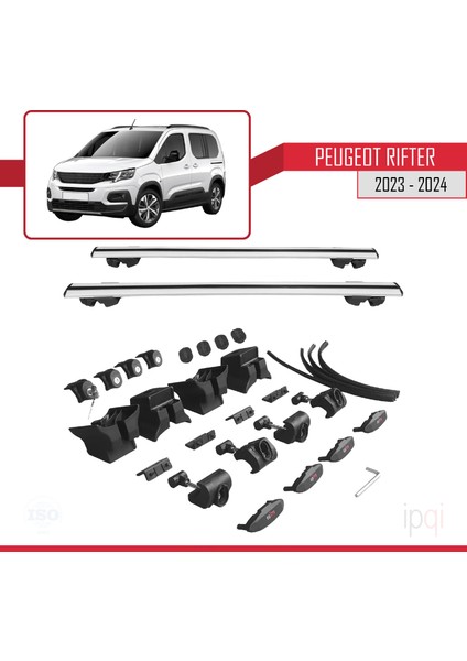 Peugeot Rifter 2023 ve Sonrası ile Uyumlu Hook Model Ara Atkı Tavan Barı Gri 2 Adet indirimleri